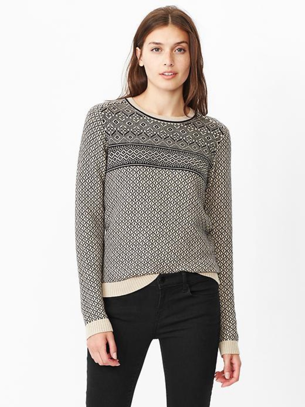 GAP Fair Isle Sweater in Midnight Fog